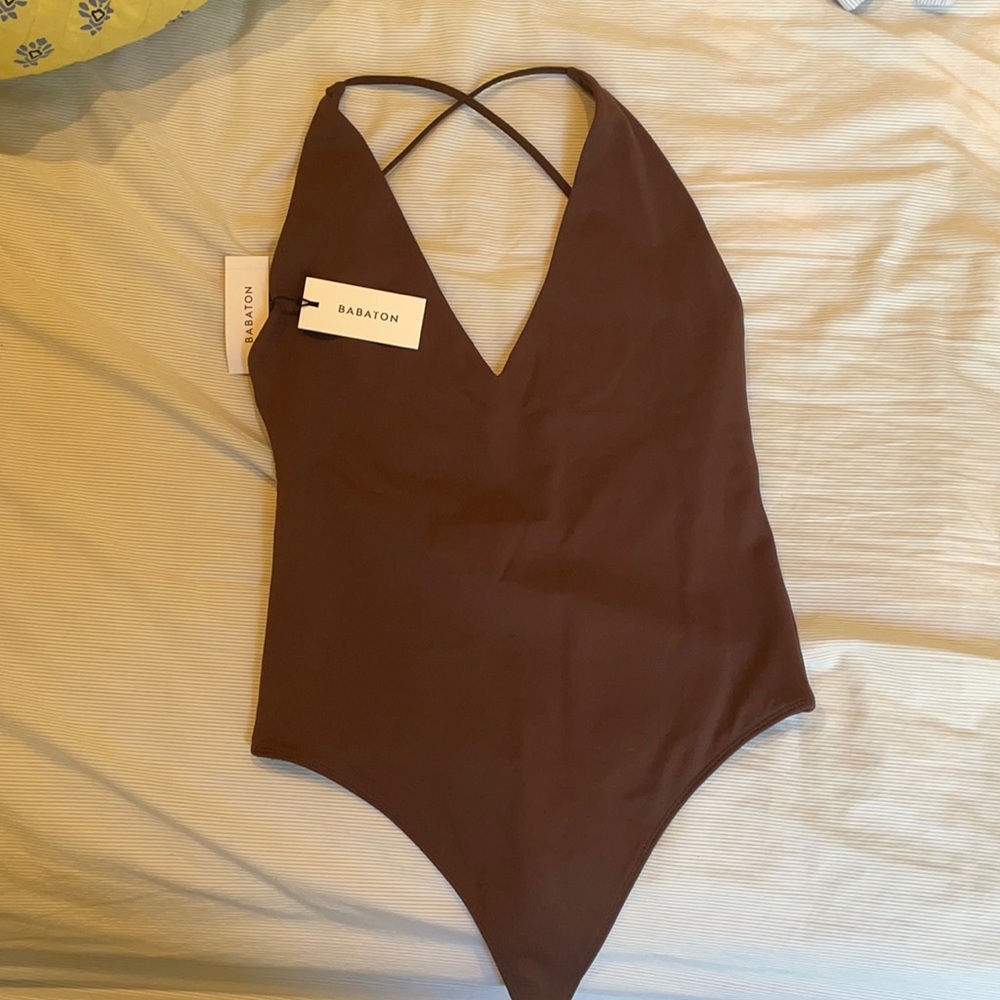 Aritzia NWT brown bodysuit